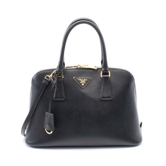 Prada Handbag Leather Black - Picture 1 of 7